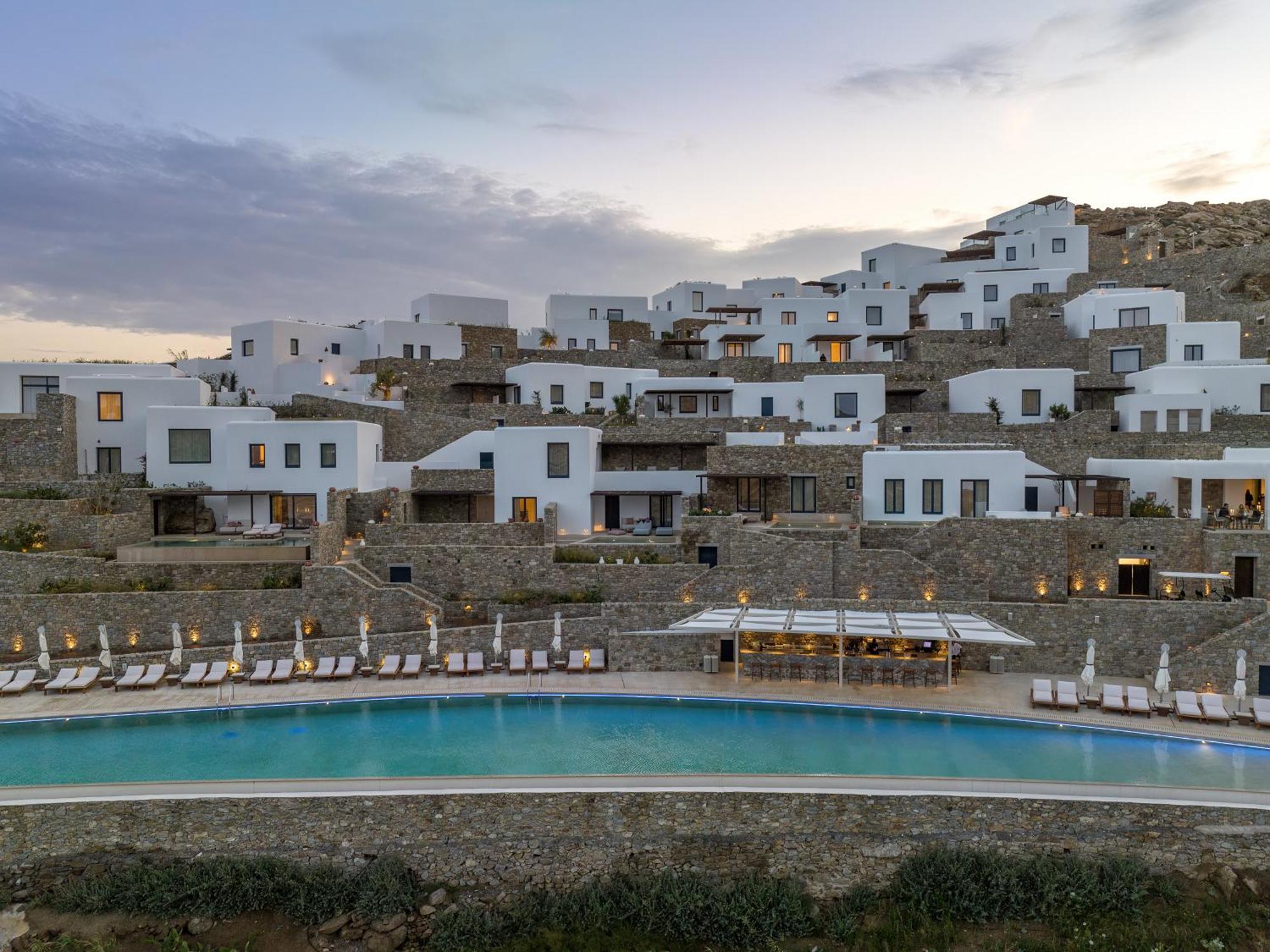 Cali Mykonos Hotel Kalafáti Kültér fotó